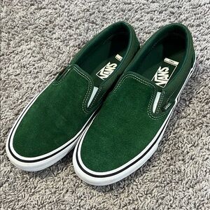 Vans Men's Green Slip-On Shoes